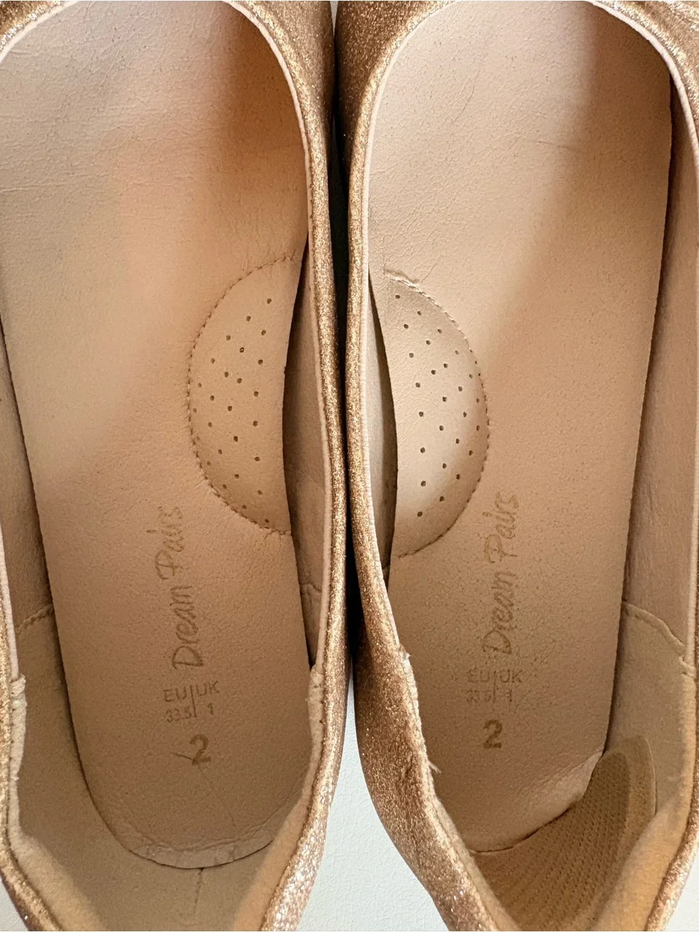 Dream Pairs Girls Glitter Ballet Flats - Gold